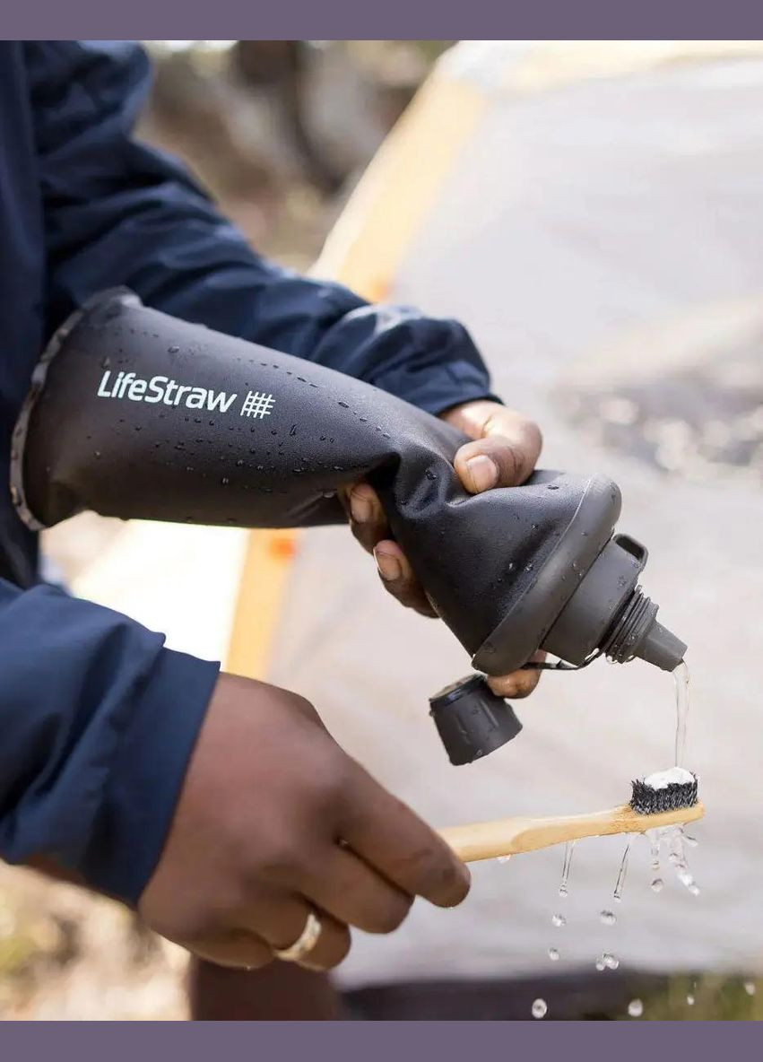 Пляшка-фільтр для води LifeStraw Peak Squeeze 1 L Mountain Blue No Brand (318665269)