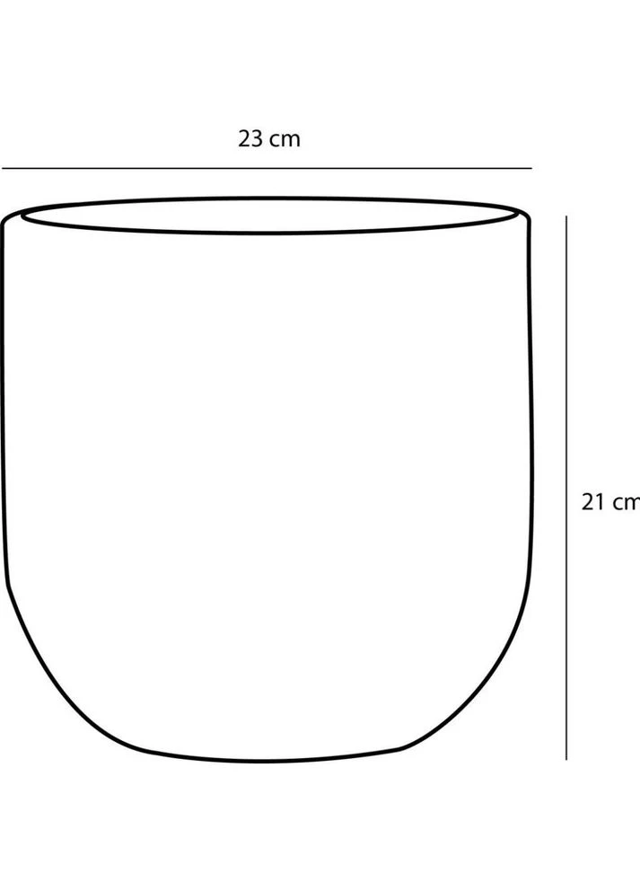 Кашпо Nora pot round 23 см Темно-сірий (1074630) Edelman (323204447)