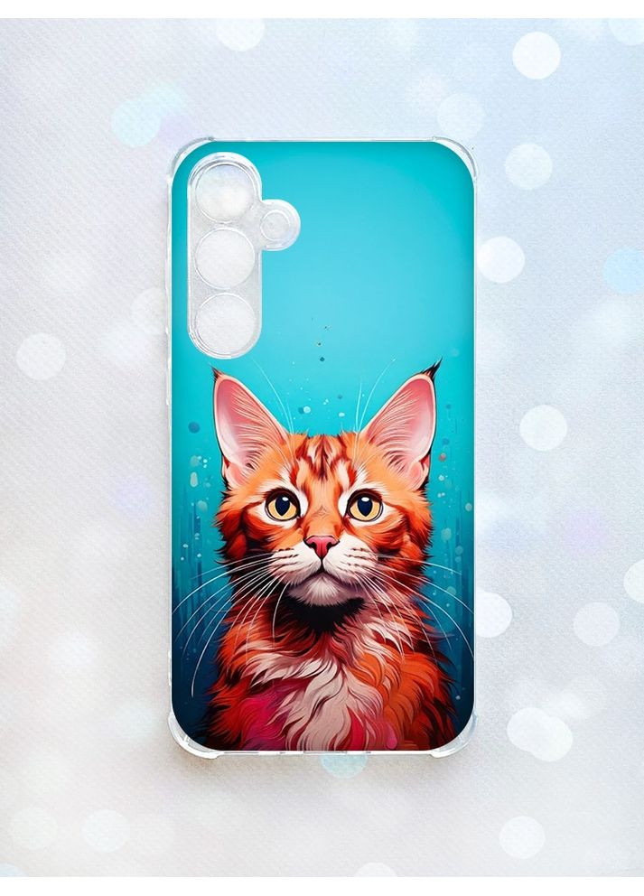 Чехол с утолщенными углами на Samsung Galaxy A35 (A356) Кошка (принт 408) Creative (356125534)