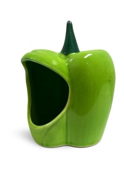 Купалка \ миска керамічна для хом'яків ручної роботи перець Г:6 см х Ш:9 см х В:10 см Mazceramics (362702616)