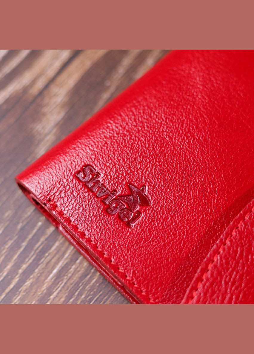 Женское небольшое кожаное портмоне 16618 Красный Shvigel (331906390)
