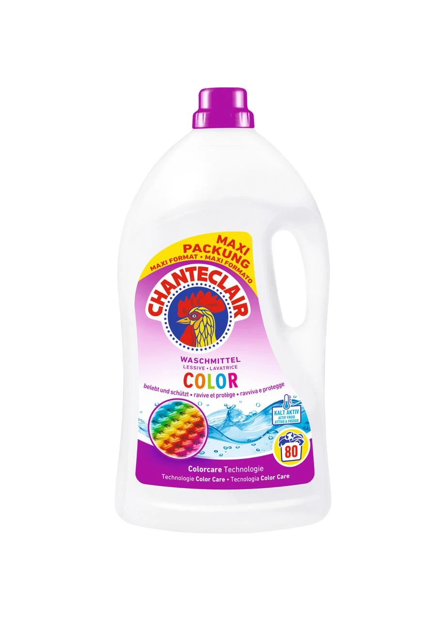 Гель для Прання Кольоровий WaschMittel Color Max Шантеклер Глибоке Очищення Парфумований 80прань 3600мл Chante Clair (337710408)