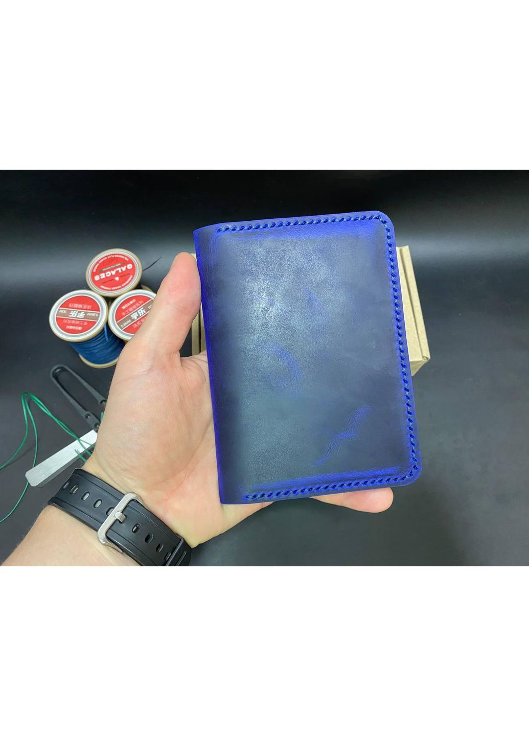 Портмоне для Документів із Натуральної Шкіри Обкладинка для Паспорта Докхолдер Набір + Брелок колір No Brand (356508803)