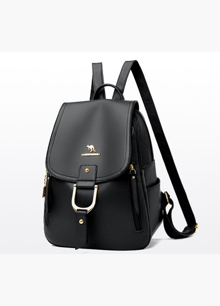 Яскравий міський рюкзак жіночий фірмовий однотонний рюкзачок для прогулянок чорний Turkey (335870692)