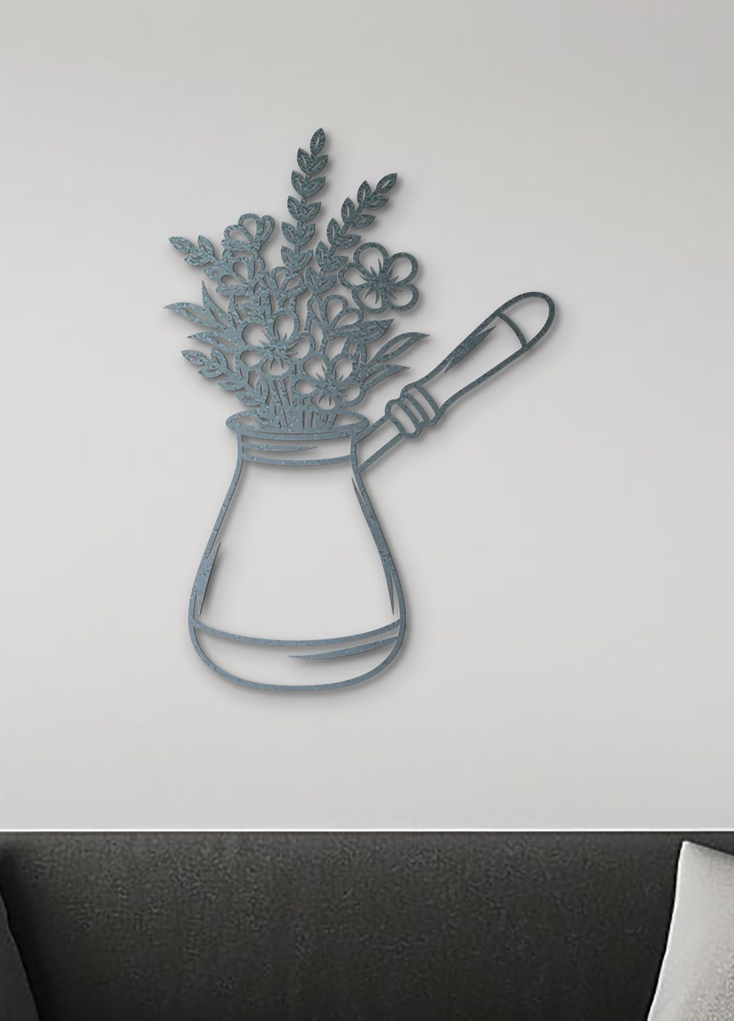 Дерев'яна картина на кухню, декоративне панно з дерева "Кава в турці", стиль лофт 30х20 см Woodyard (292013686)