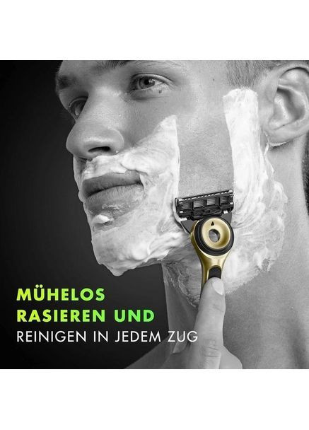 Станок для гоління чоловічий (Бритва) CHAMPION GOLD EDITION + 2 картриджа підставка и кейс Gillette Labs (367585183)