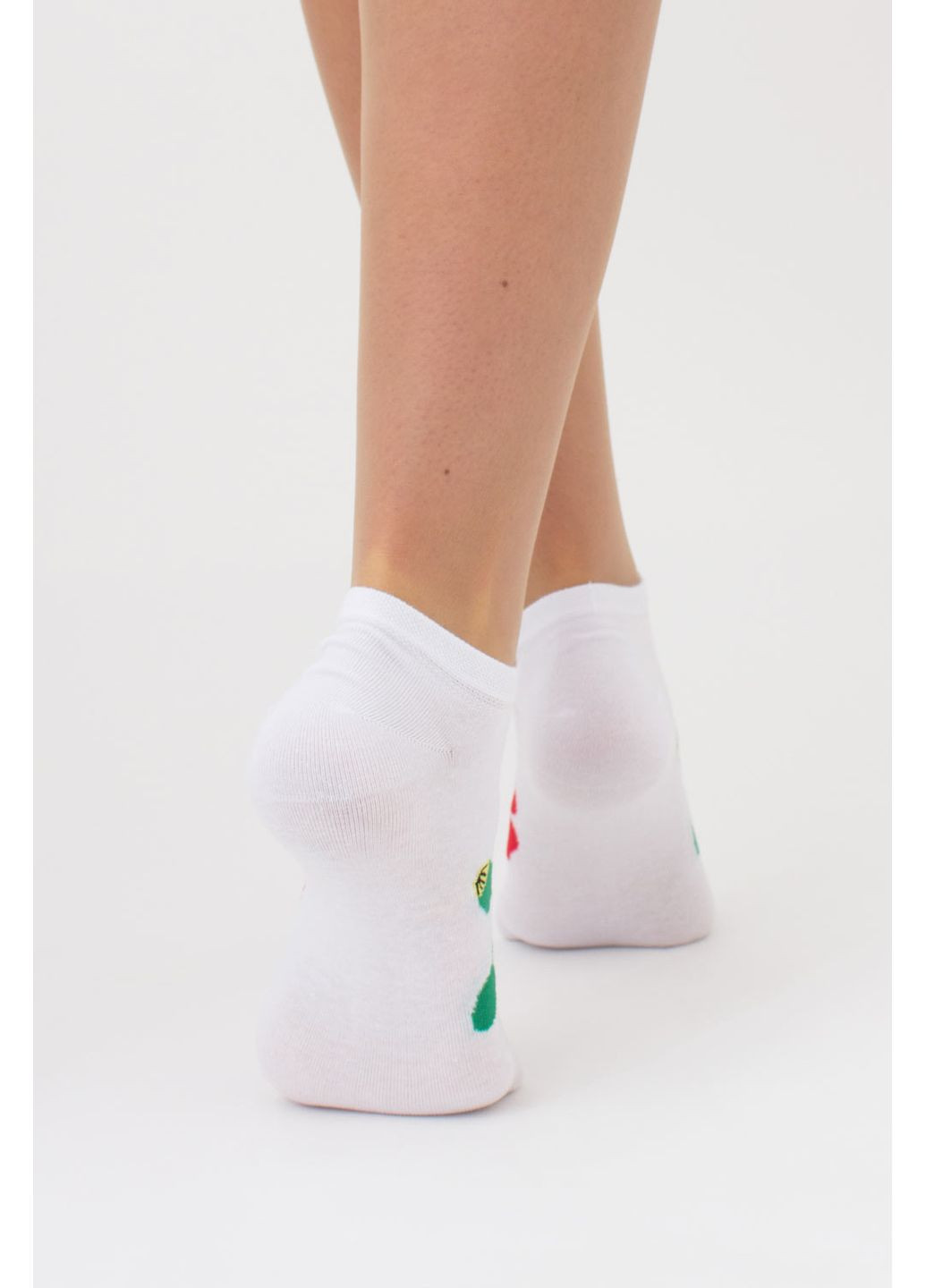 Білі набір жіночих шкарпеток 2 пари Giulia квіткові (351853974)