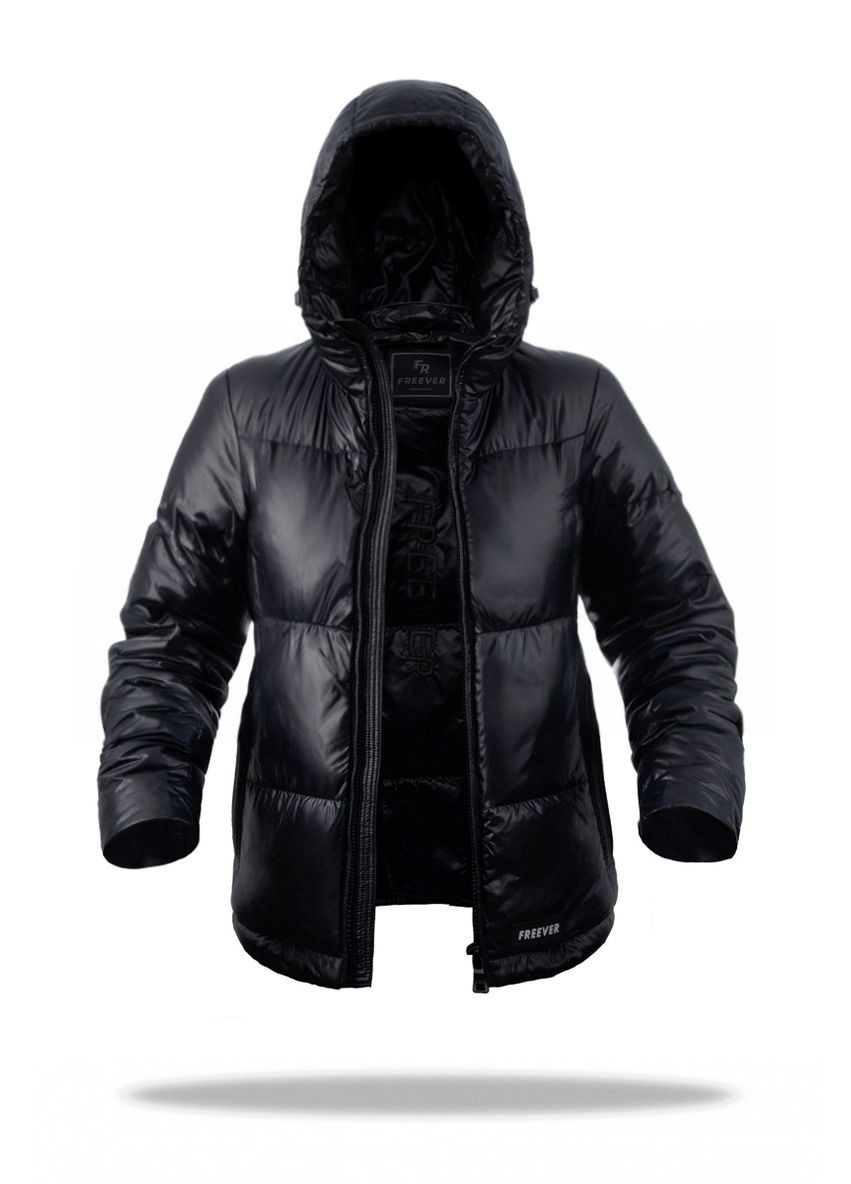 Чорна зимня куртка жіноча трансформер uf 23033 чорна Freever