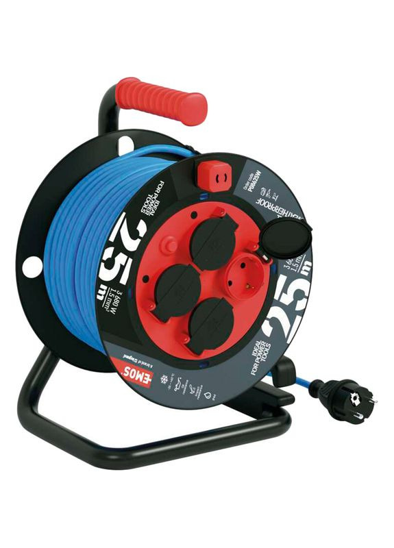 Удлинитель P08625W 4 розетки 25м 16А 1.5мм2 Blue (P08625W) Emos (366828504)