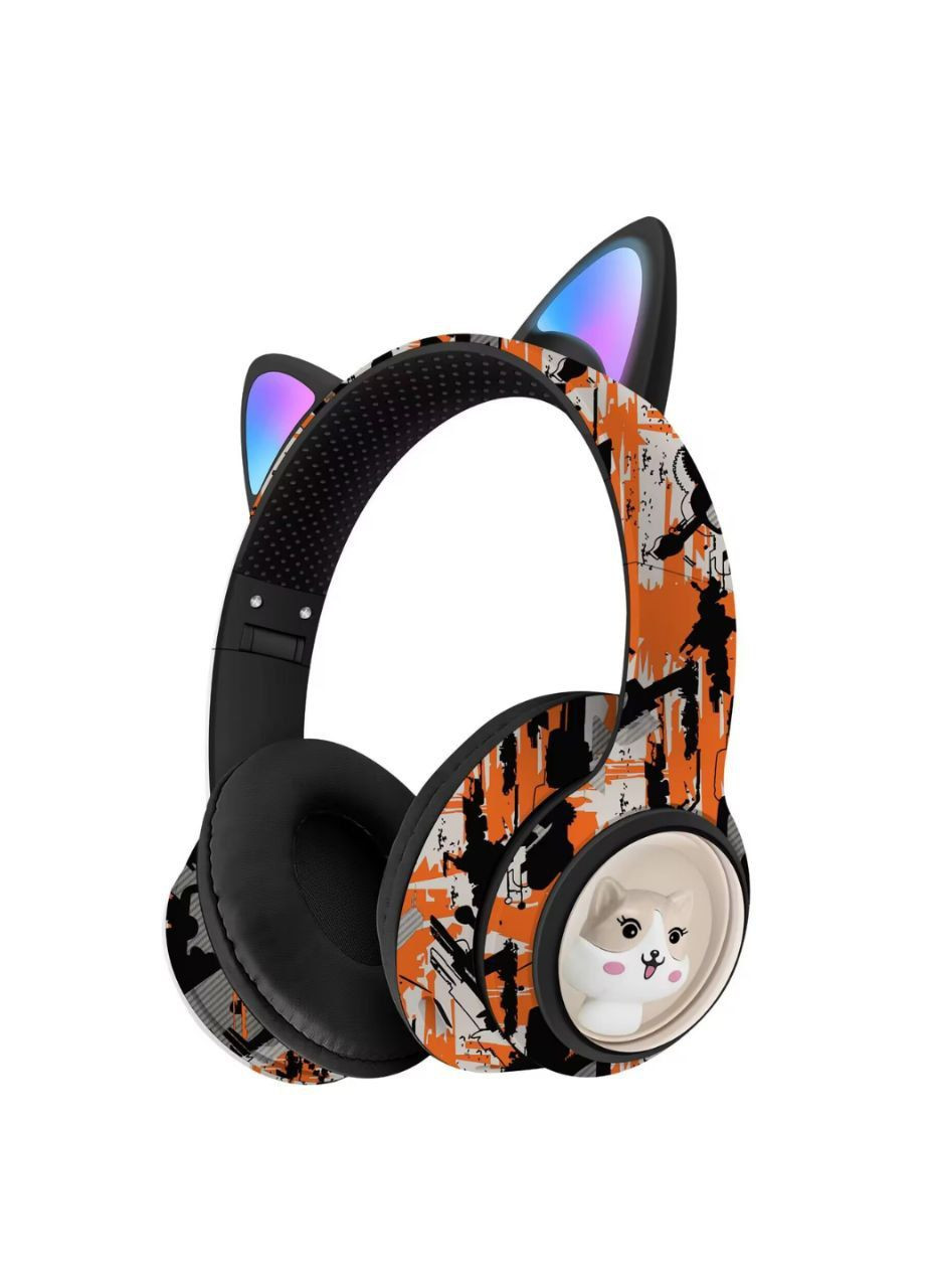 Беспроводные наушники в стиле граффити с ушками Bluetooth No Brand AKZ-37 (320741604)