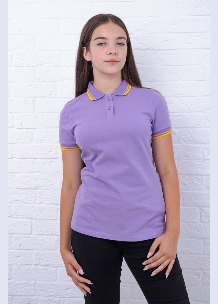 Бузкова з жовтою смужкою футболка поло жіноча CLASSIC S(42) TvoePolo - (316321706)