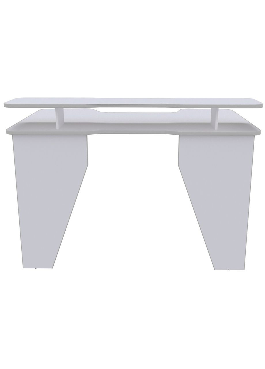 Компьютерный стол Геймерский стол СЕРИИ Prime с надстройкой 140 см ЛДСП белый No Brand (353497913)