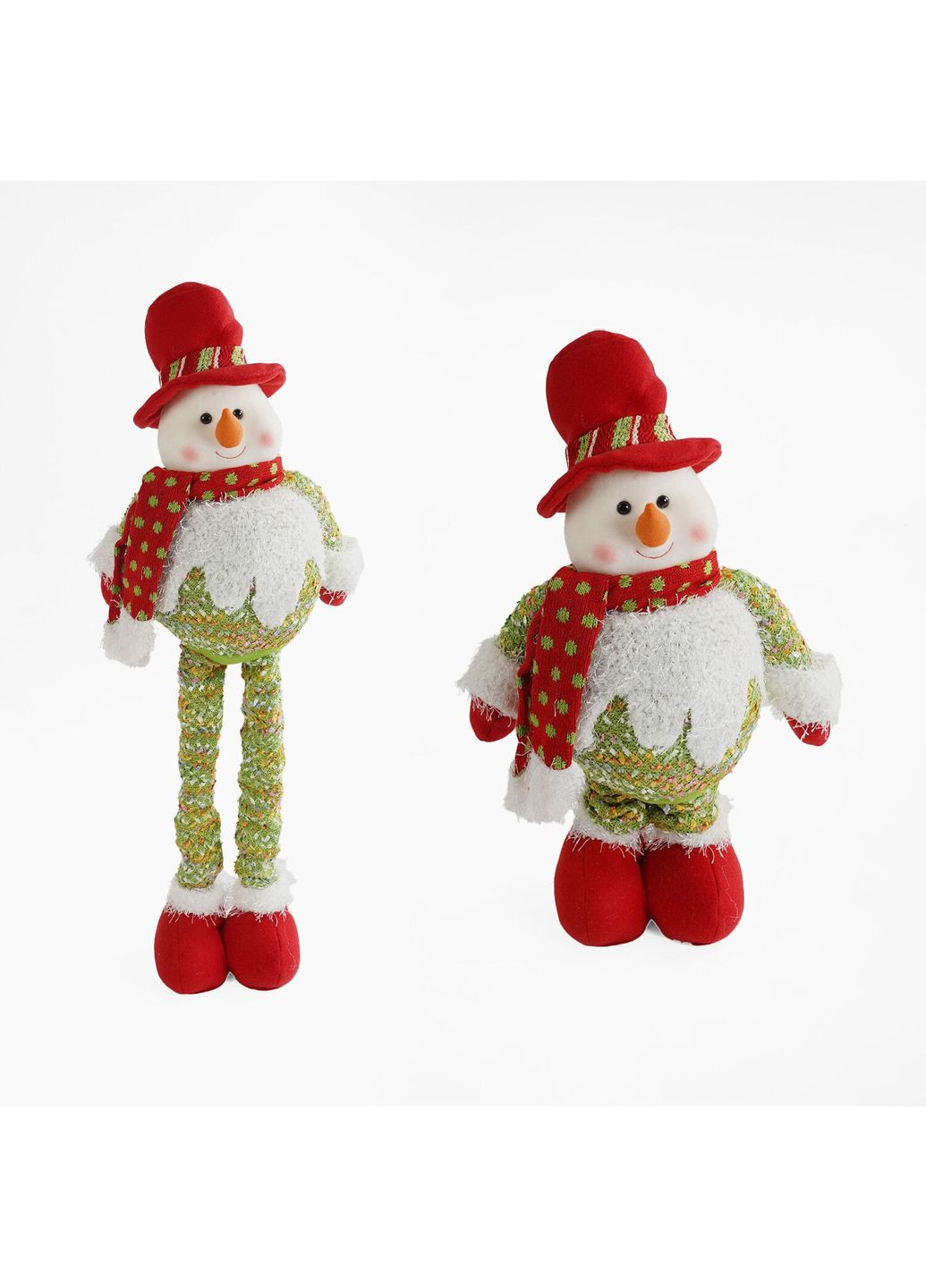 Новогодняя декоративная игрушка C 838 Снеговик с телескопическими ногами. Multicolor (160152) Yufeng (367960098)