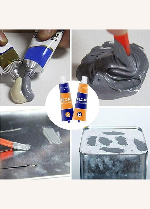 Суперклей/гель для ремонту металу/заліза – термостійке міцне холодне зварювання, 20 г, 1 шт. No Brand (317049940)