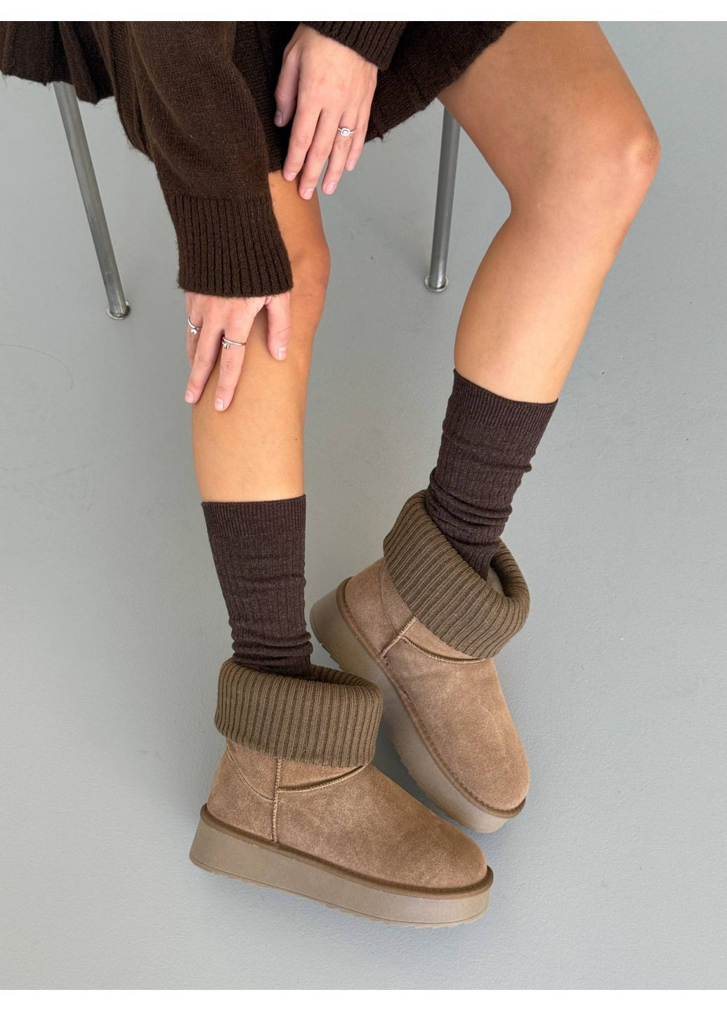 Угги з імітацією шкарпеток Helen (365548670)