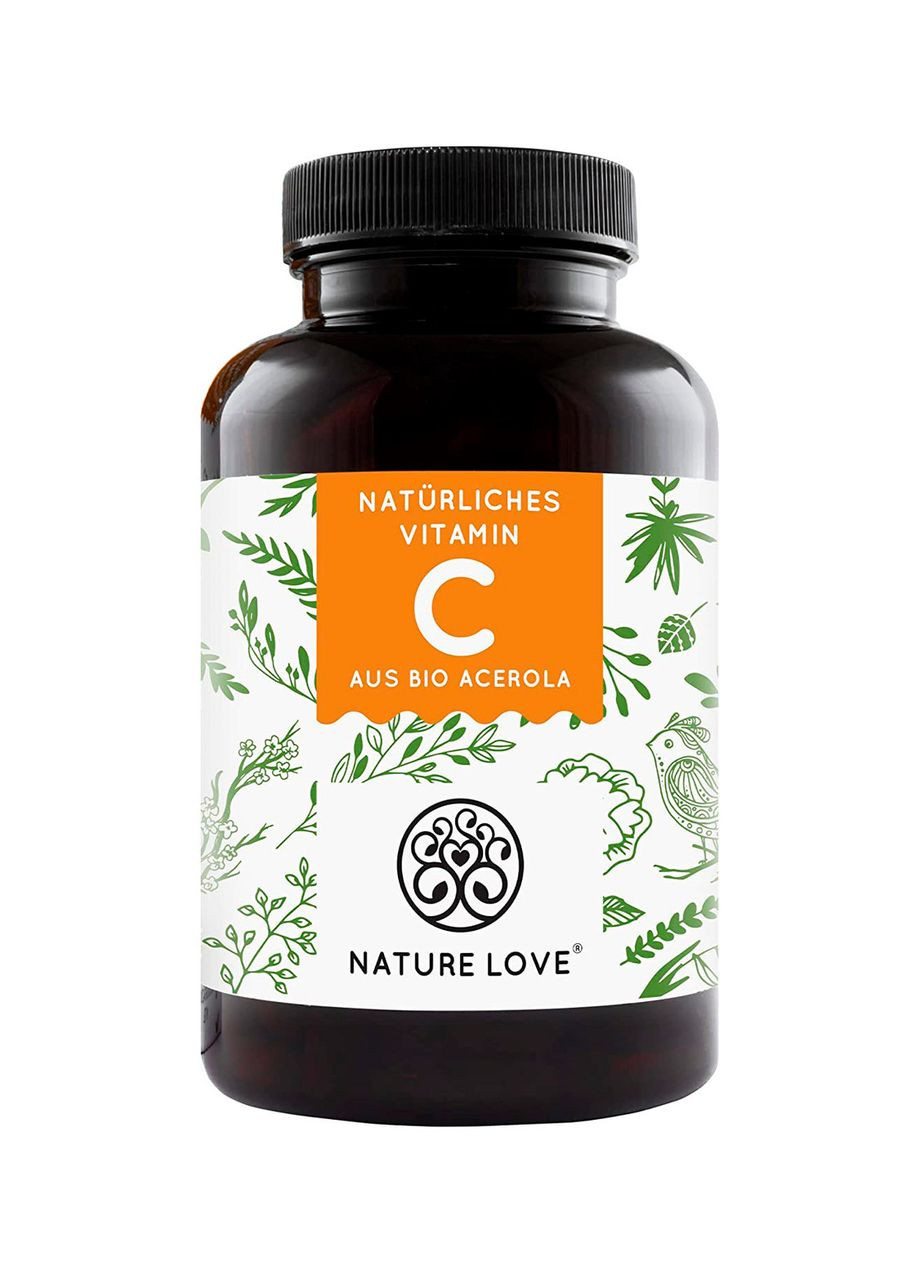 Вітамін С 160 мг з екстракту Ацероли 180 капсул Nature Love (299717618)