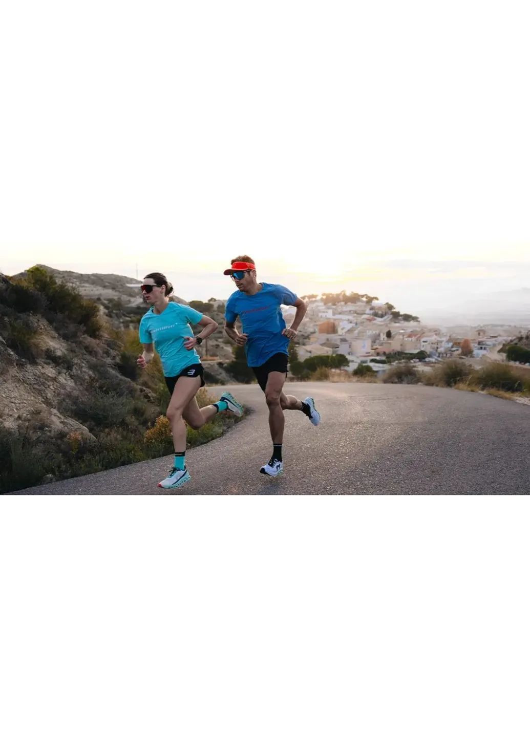 Синя футболка performance ss logo tshirt mns Compressport