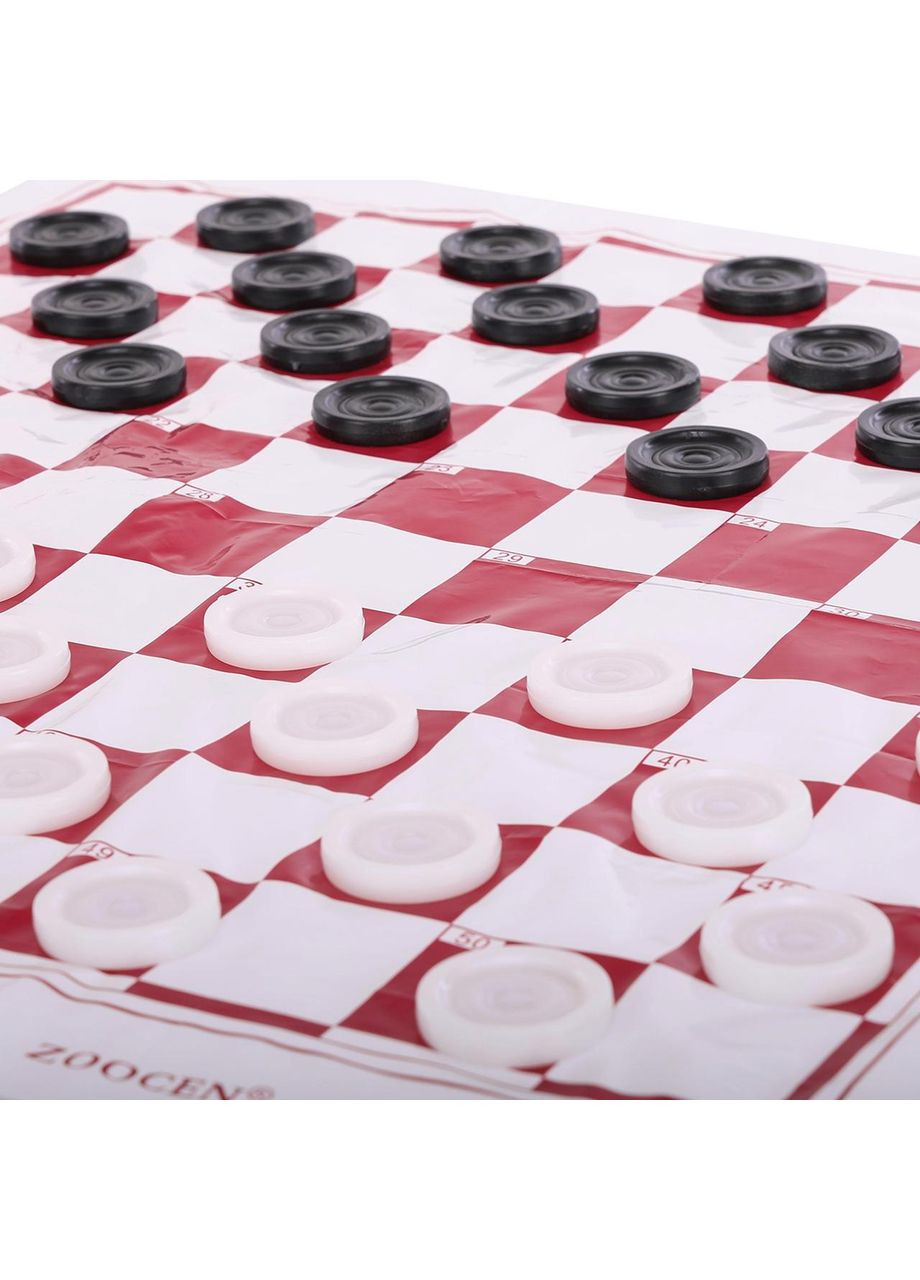Запасные фигурки для шашек с холстом для игр 3107-32 (доска-PVC, фигуры-пластик, 40g) SP-Sport (354703717)