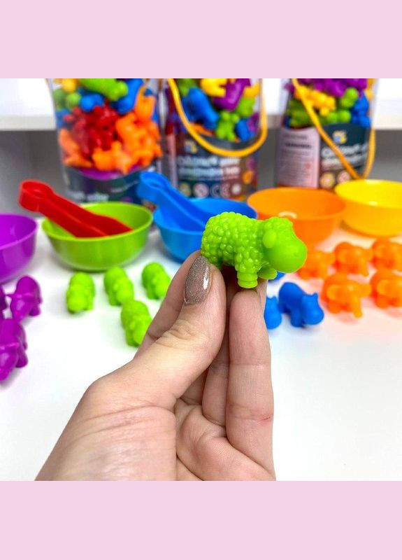 Развивающая игра Сортер Монтессори по цвету FD2188 с пинцетами и тарелочками Животные Fun Game (327797411)