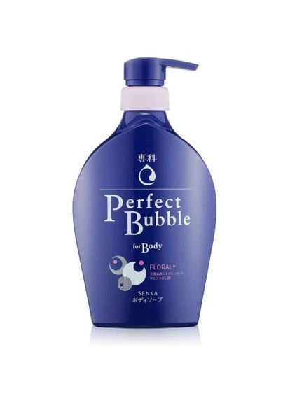 Shiseido Зволожуючий гель для душу з гіалуроновою кислотою та шовком Senka Perfect Bubble for Body Sweet Floral + (500 мл) — Крем, Франція (388239658)