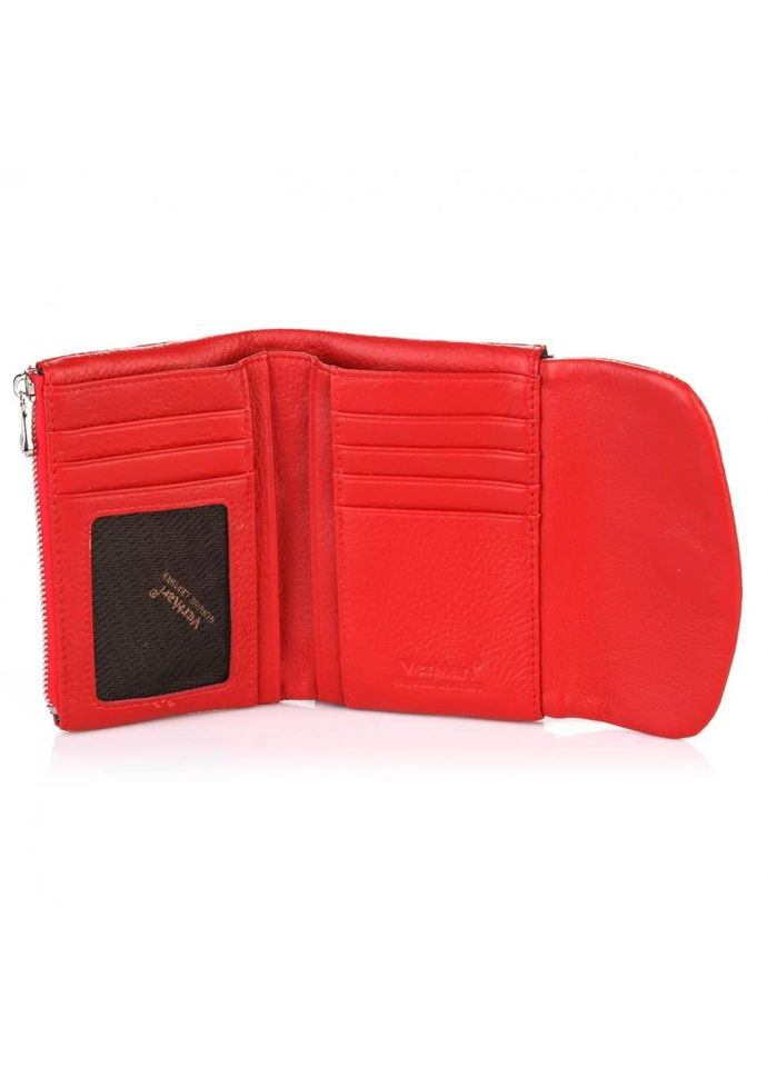 Кошелек женский на магните натуральная кожа размеры 13 х 9 х 2 см 3907-1806 красный Vermari (314926998)