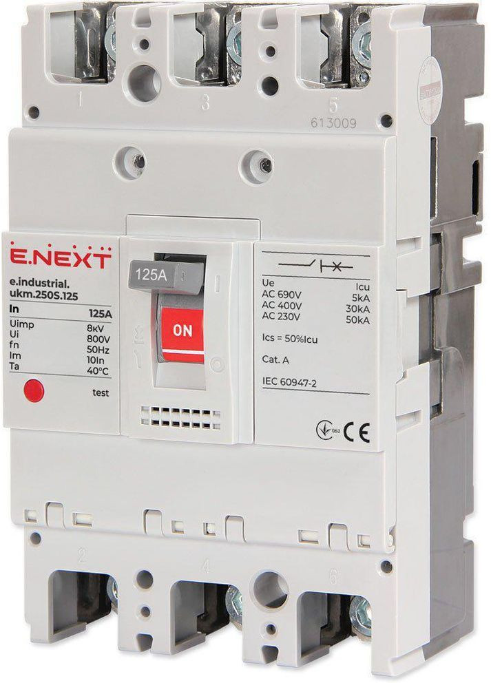 Выключатель автоматический 3P 125A e.industrial.ukm.250S.125 i0010018 E.NEXT (338436841)