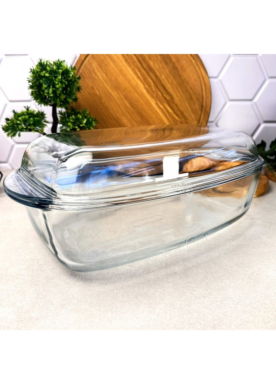 Прямоугольная кастрюля из жаропрочного стекла с крышкой 4.3 л +2.4 л Essentials Pyrex (371772169)