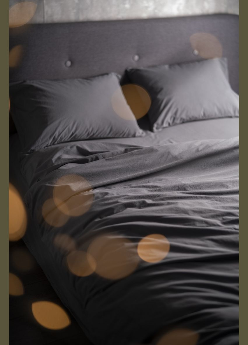 Комплект постельного белья Stonewash Dark Gray семейный 160х220 см темно (92669505) SoundSleep (307510718)