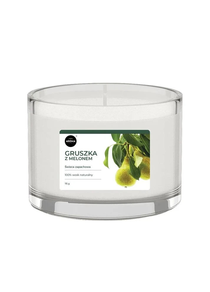 Ароматична свічка з натурального воску Aroma Home Груша з динею, Базова серія, 115 г No Brand (385318237)