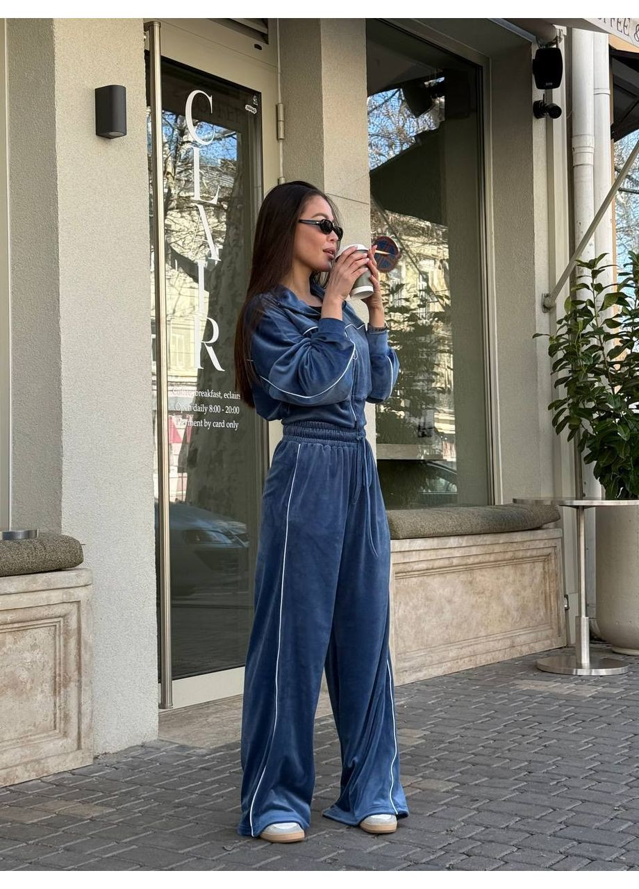 Костюм велюр Туреччина,штани та кофта укорочена Україна (361019318)