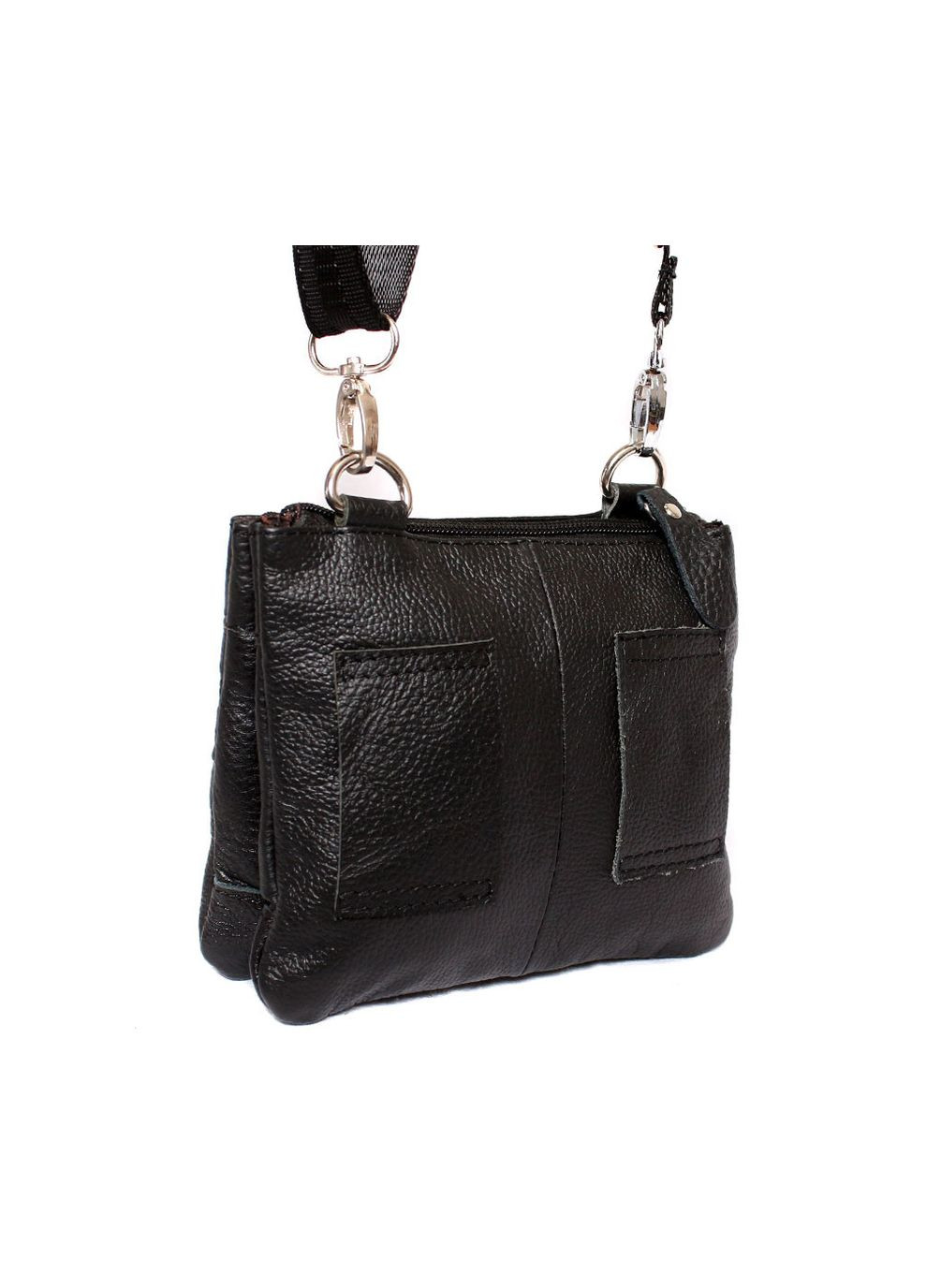 Мужская кожаная сумка 300151 черная No Brand (370848330)