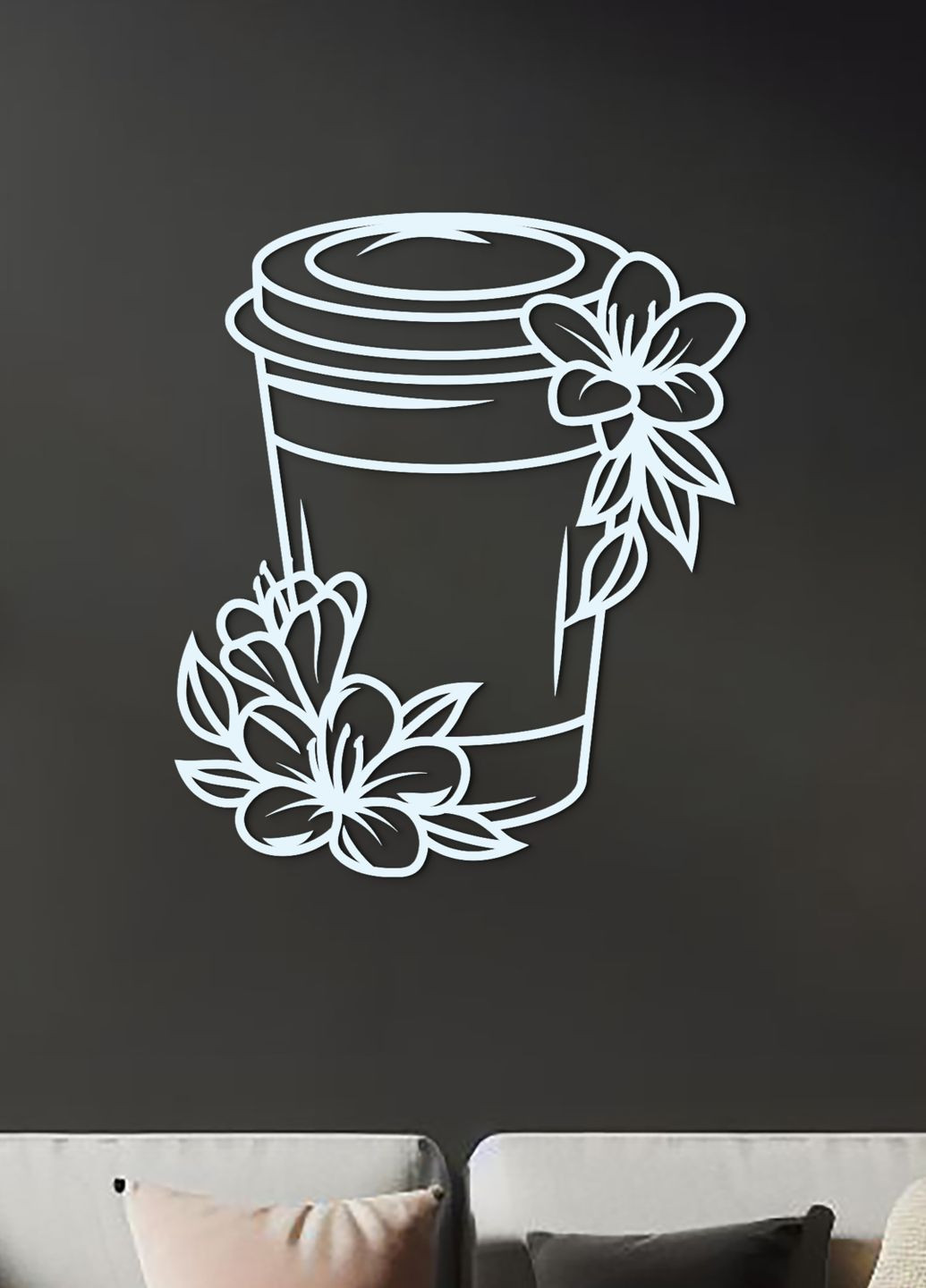 Деревянная картина на кухню, декор для комнаты "Кофе с собой", декоративное панно 40х48 см Woodyard (291882756)