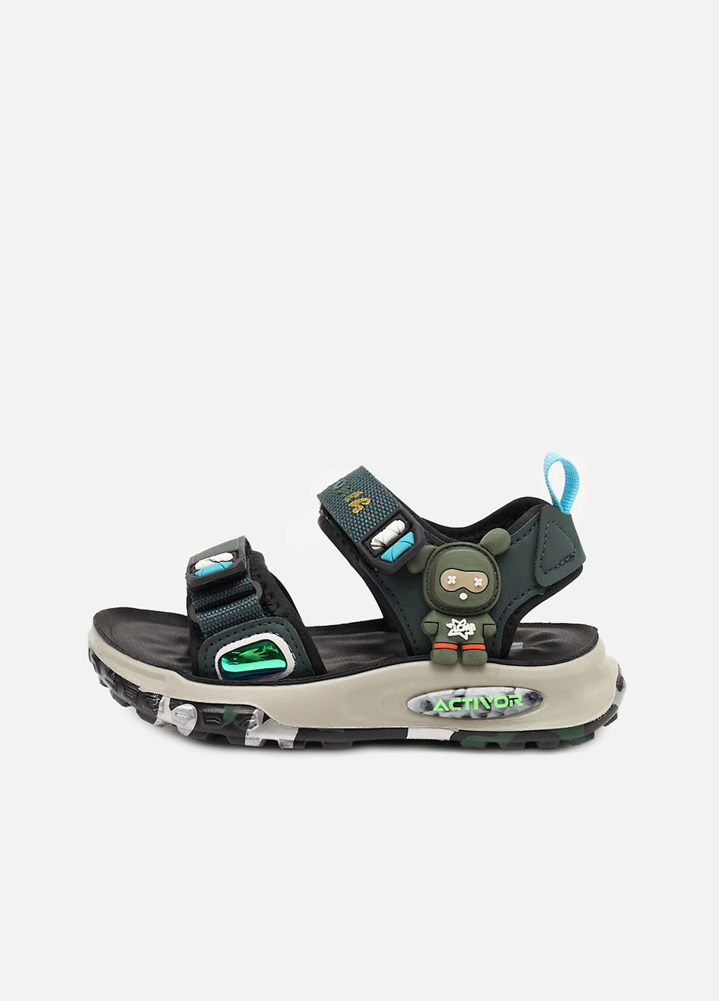 Темно-зеленые босоножки для мальчика цвет темно-зеленый цб-00269501 Buddy Sheep