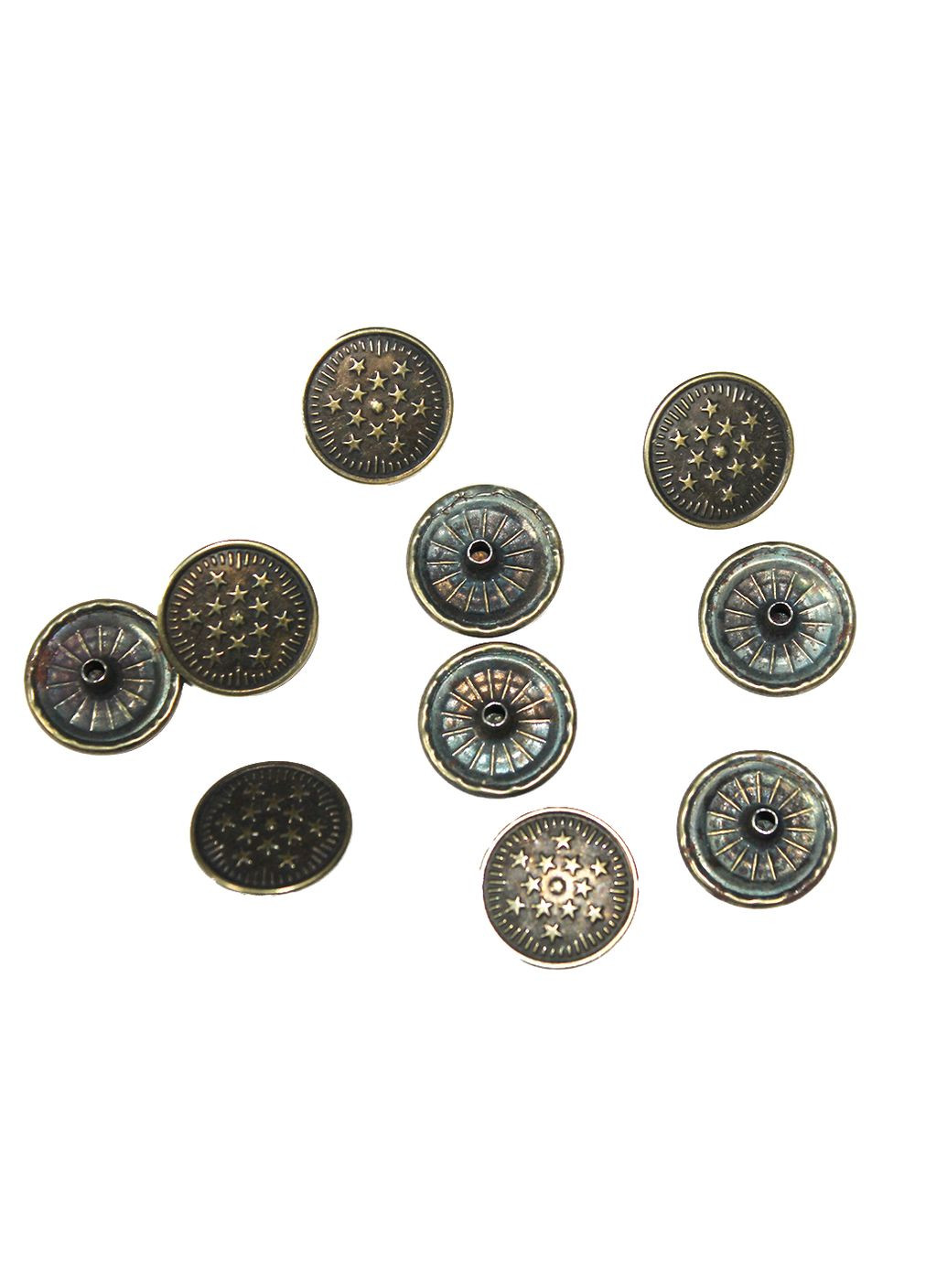 Кнопки для одежды 12 звезд 10шт/19мм FROM FACTORY KZD (335399176)