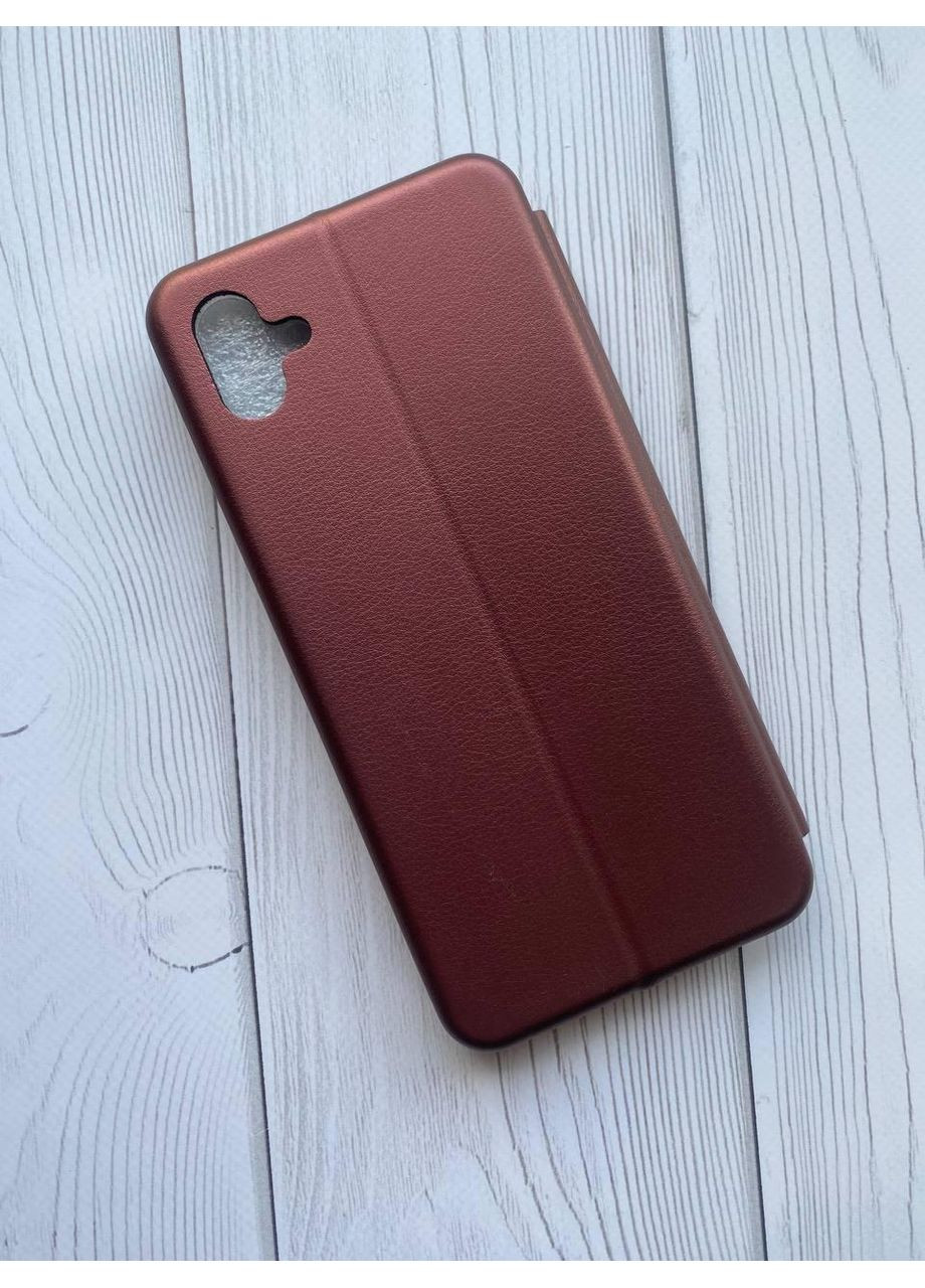 Чохол-книжка бордовий з малюнком на Samsung Galaxy A04 Куромі (принт 390) Creative (360667204)