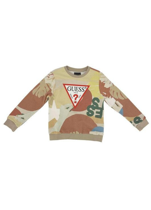 GUESS KIDS свитшот guess, арт. n5gq00ka6r4 p12f, 110 см, 5 лет бежевый трикотаж