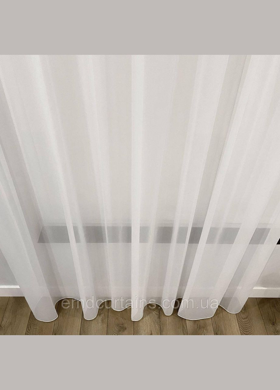 Комплект шторы на тесьме 2 шт 250х250 микровелюр Серый, тюль вуаль 450х250 Белый No Brand (337354718)