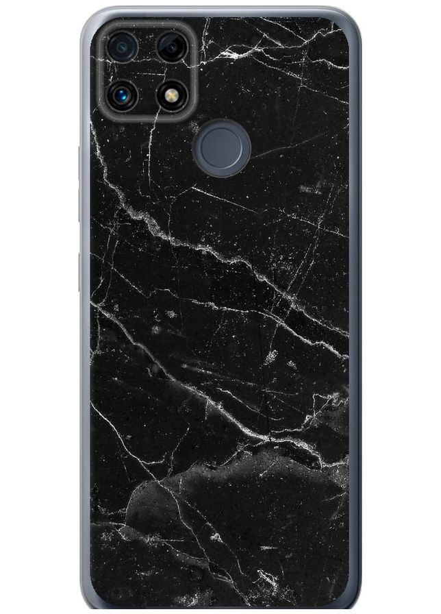 Силіконовий чохол 'Чорний мармур v2' для Endorphone Realme C25s (316654646)