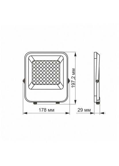 LED прожектор PREMIUM F2 30W 5000K Videx (361068637)