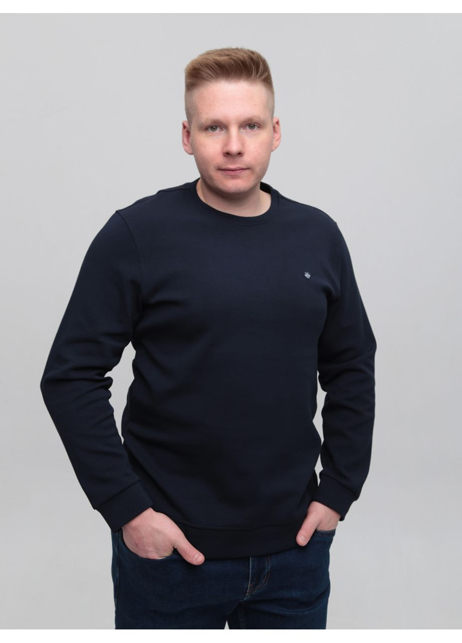 Темно-синий свитшот мужской темно-синий однотонный MarcoStar однотонный (363553828)