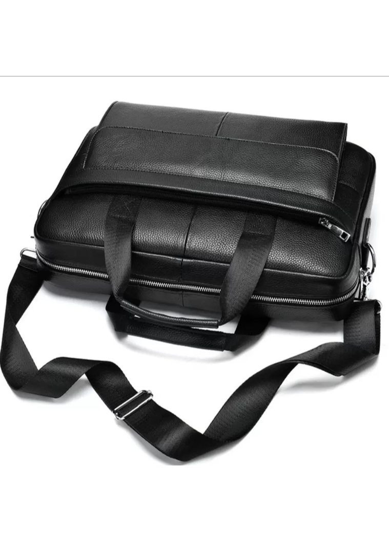 Мужская кожаная сумка для ноутбука и документов 39х28х8, портфель для города RD-23134 No Brand (335039722)