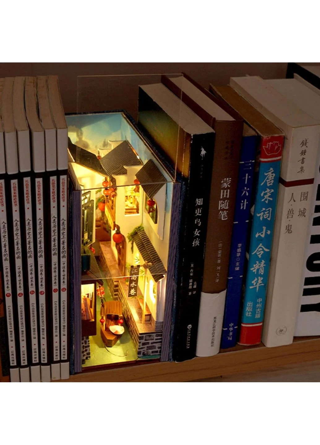 Бук Нук Водная Аллея Book Nook Water Alley Интерьерный конструктор DIY TC-10 + купол No Brand (362452891)