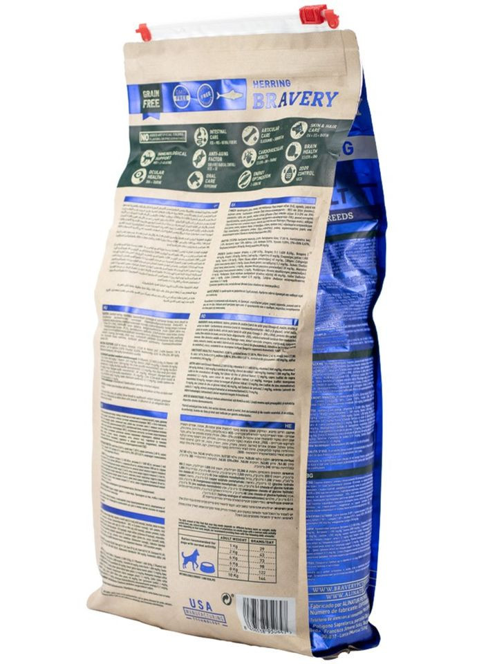Сухой корм Herring Mini Adult для взрослых собак мелких пород с сельдью 7 кг (8436538950630) Bravery (364789064)