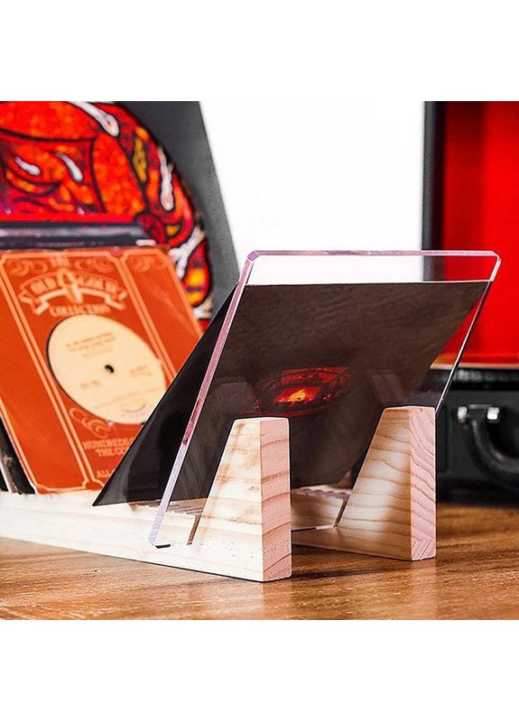 Держатель органайзер подставка для виниловых пластинок и книг 34х9 Light wood SP-100-12 No Brand (366304101)