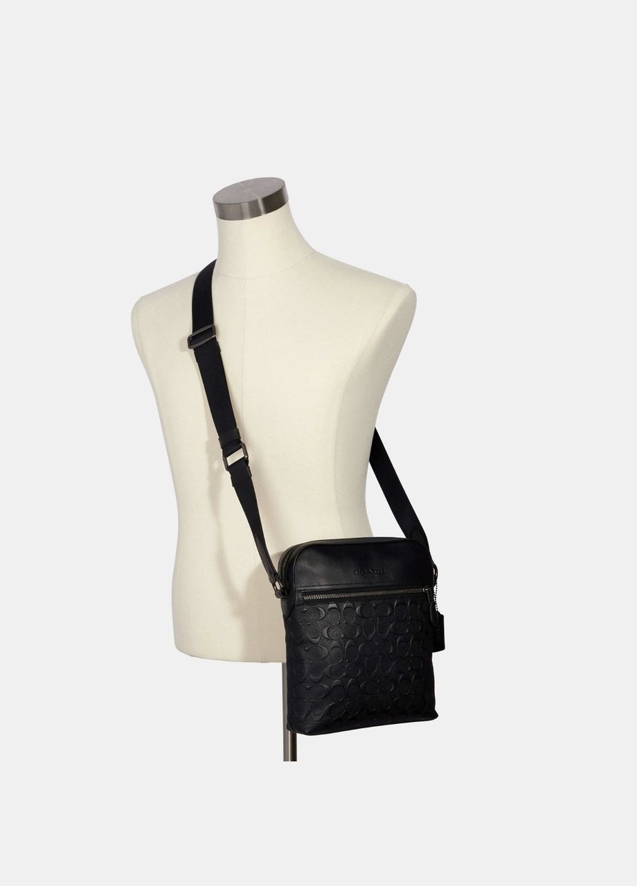 Чоловіча шкіряна сумка Coach Houston Flight Bag In Signature Leather. (392) No Brand (335833665)