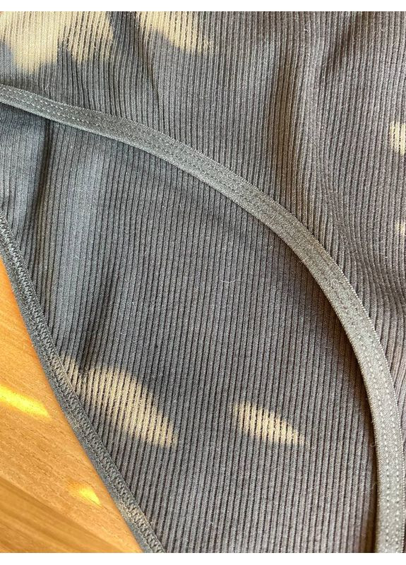 Трусики-сліпи жіночі батальні з бавовни у дрібний рубчик на високій посадці Agremaila Сліп (360804765)