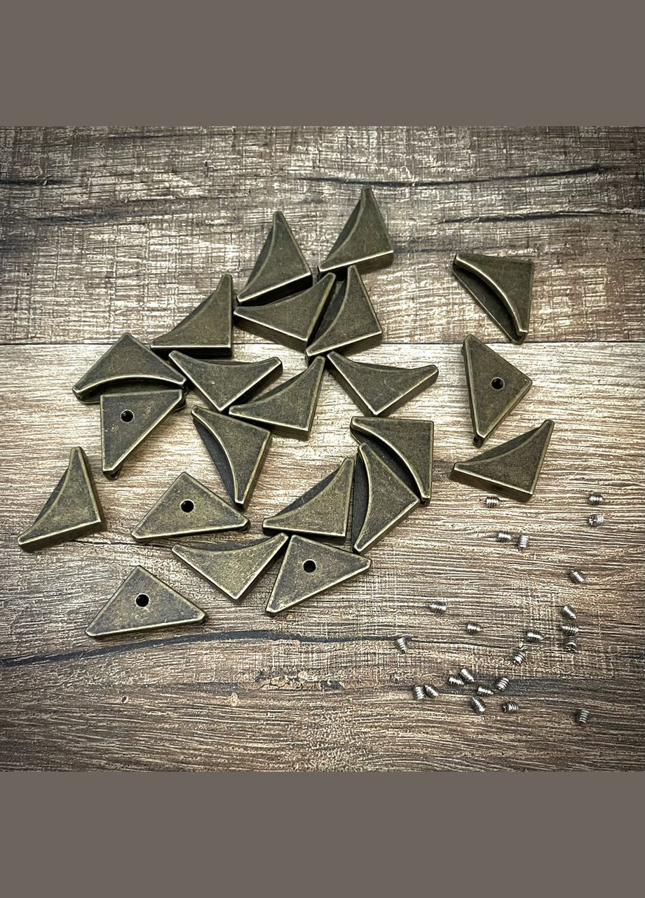 Металлический уголок для блокнота 15х15х2 серебро No Brand (329744052)