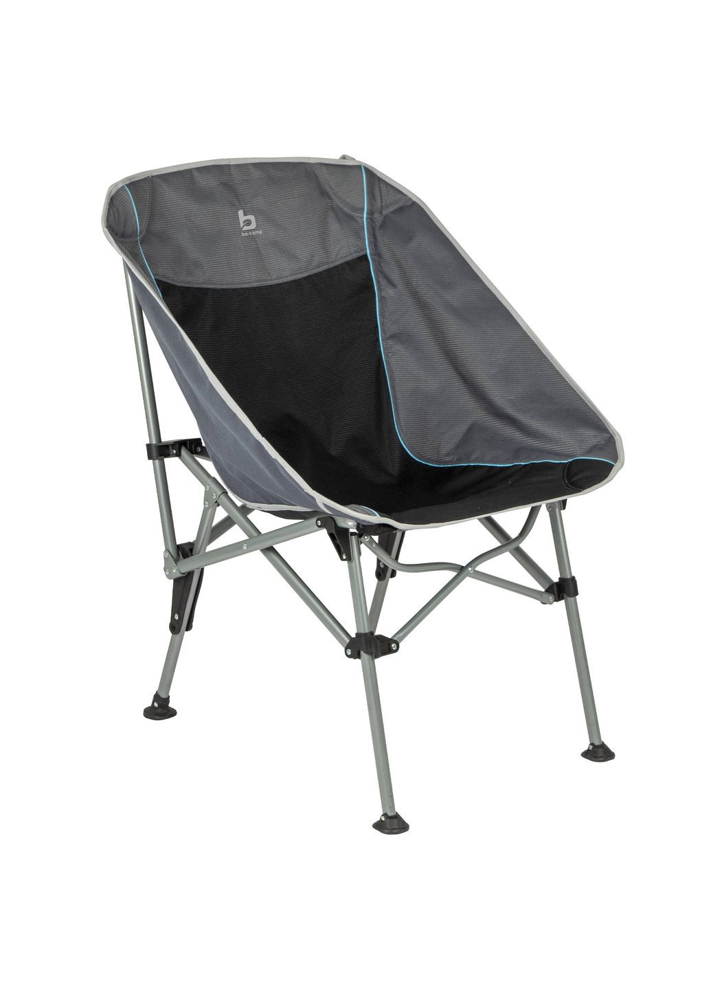Кресло раскладное Deluxe Extra Compact Черный Серый Bo-Camp (278273771)