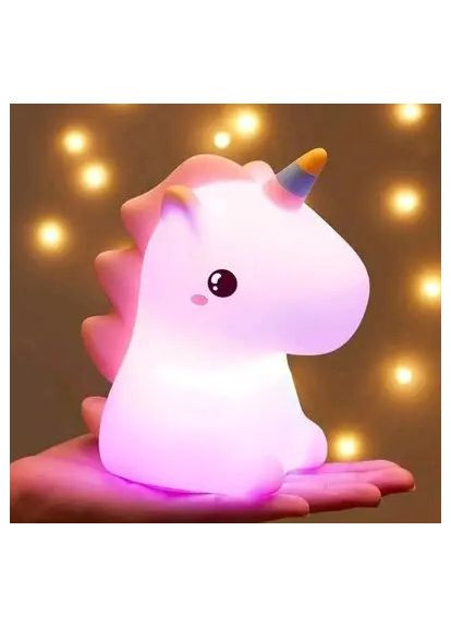 Детский силиконовый ночник светильник лампа единорог RGB LOSSO Unicorn Original No Brand (305836757)