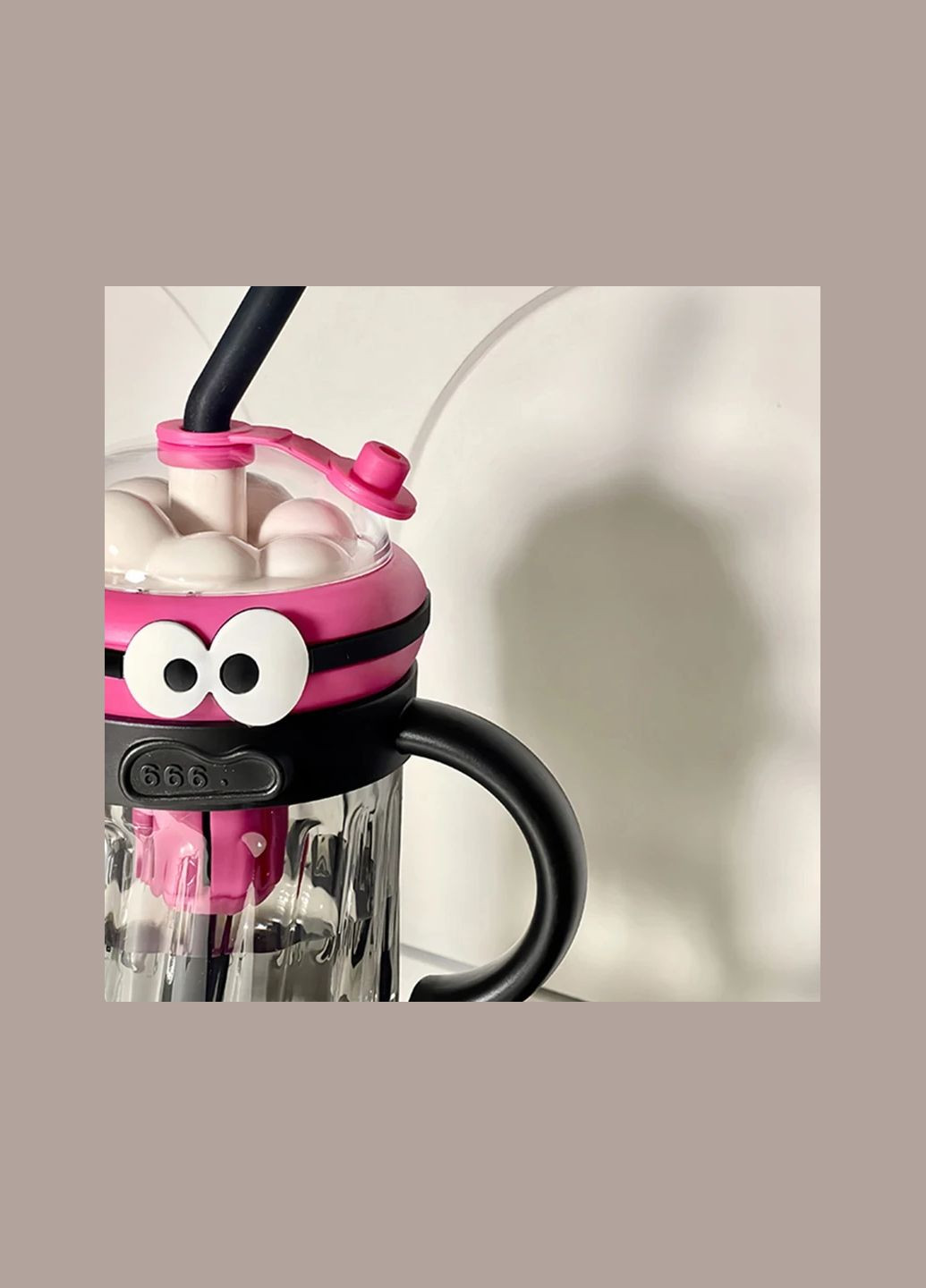 Портативная чашка Momo Cup 1280 мл, прозрачная с фильтром для чая и трубкой, Черная () No Brand (302392537)